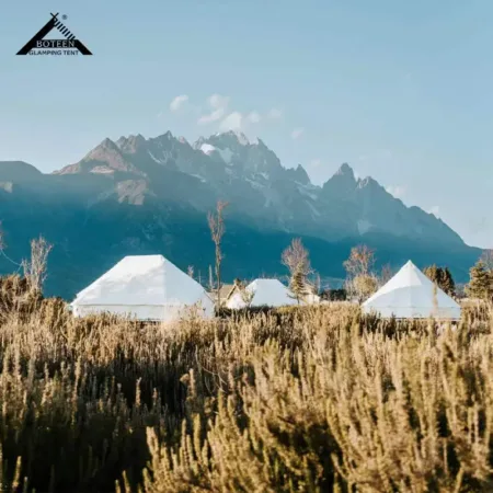 Luxury Party Family Glamping Canvas Yurt Emperor Tent for Resort Picnic High Quality Outdoor Camping Bell Tent Waterproof Large