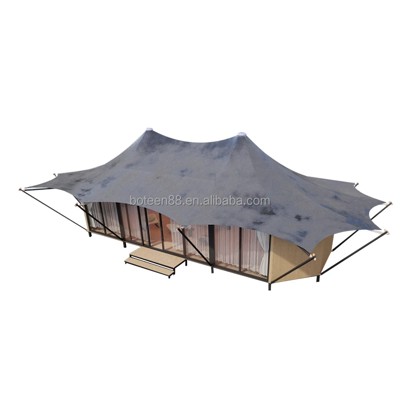 Luxury Modern 13.5m Diameter Glass Wall Outdoor House Tent Single All Seasons Wedding Parties High Fire Canvas Aluminum Wooden - Image 2