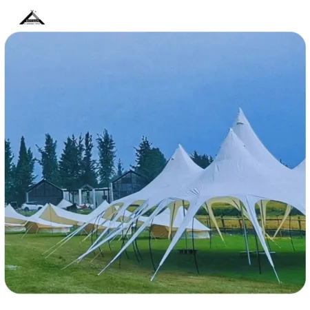 BOTEEN 40 Person Picnic Camping Canopy Tent Folding Stretch Tents Open Wedding Decoration Wholesale Star Tent With Many Legs