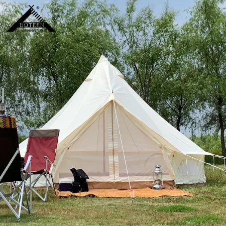 Winter Outdoor Oxford Teepee Tent Comfortable Yurt Tipi Dome House for Glamping for Winter Outdoor Adventures Camping Tent