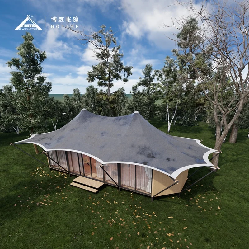 BOTEEN Luxury Tents Large Big Hotel Resort Glamping Tent Luxury Hotel for Wedding