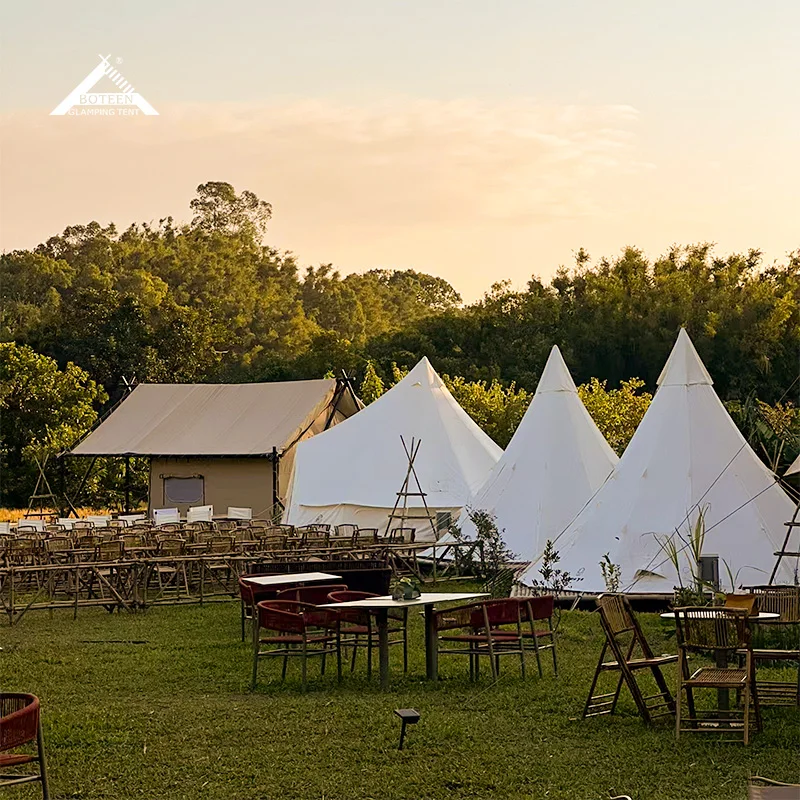 New Outdoor Camping Tent Waterproof Portable Luxury Glamping Tent Family Party Camping Tipi Indian Tent for Hiking Picnic Travel - Image 6