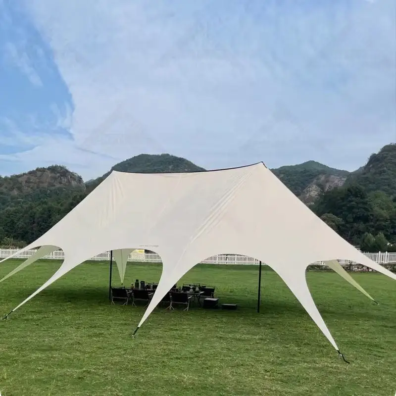 Large White Stretch Tent Waterproof 900D Oxford Outdoor Luxury Camping Event Tent for Party Wedding - Image 5
