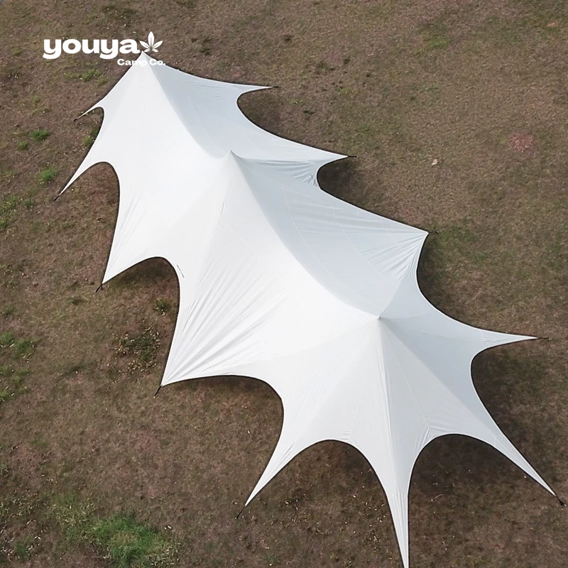 Outdoor Camping Tarp with Poles 20-40 People Portable Waterproof Survival Large Canopy Trade Show Tent for Party Picnic Wedding - Image 4