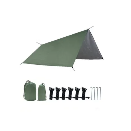 Waterproof Hammock Canopy Tent Backpacking Outdoor Survival Travel Blackout Tarp Shelter for Camping Hiking Tarp