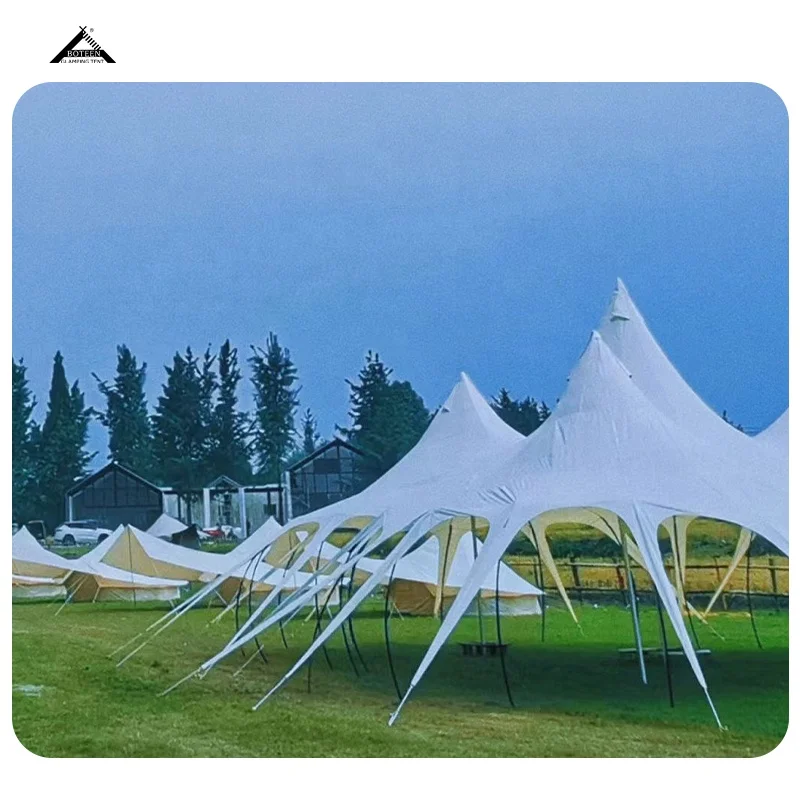 Twin Peaks Outdoor Waterproof Elastic Tent Party Wedding Event Holiday Canopy Large Shade Sunshade Elastic Tent