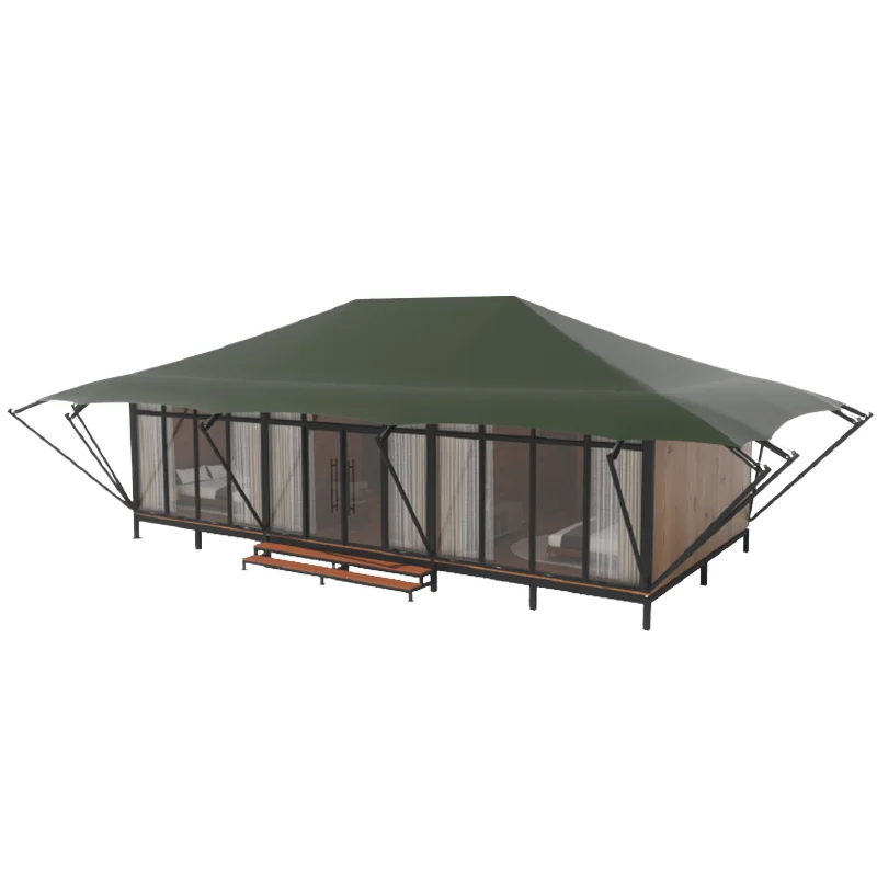 High Quality Luxury Large Hotel Glamping Tent for Outdoor Family Travel & Safari Accommodation Steel Pipe Camping Tent
