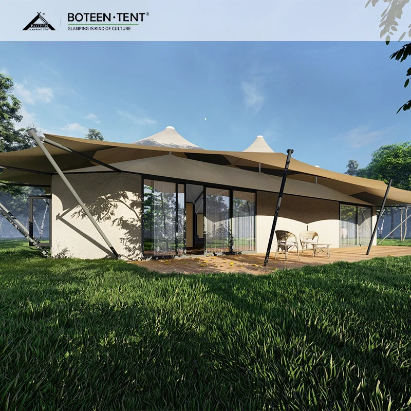 Customized Double-layer Glass Outdoor Luxury Homestay Wedding Tent Hotel Resort with Complete Facilities - Image 3