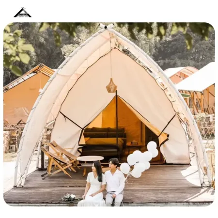 New Design Outdoor Glamping Sailing Shape Hotel Tent Safari Resort Sailing Tents