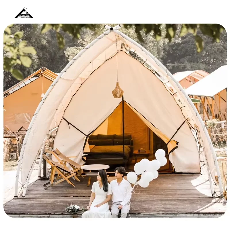 New Design Outdoor Glamping Sailing Shape Hotel Tent Safari Resort Sailing Tents