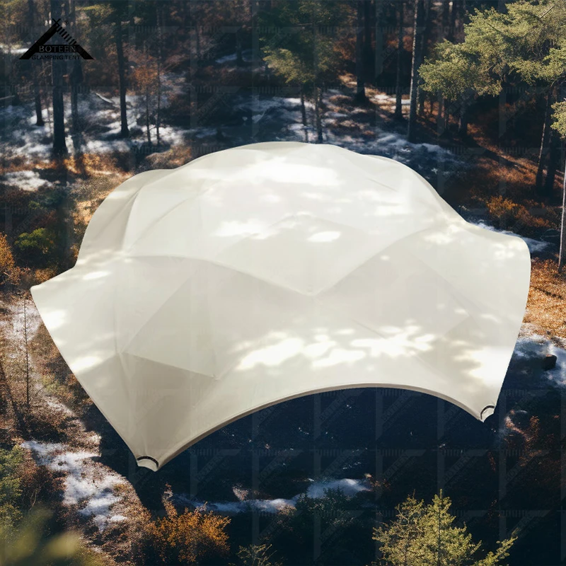 Outdoor Wild Camping Waterproof Fabric with Four Corners Awning Winter Warm Tent Wildlife Park Tent