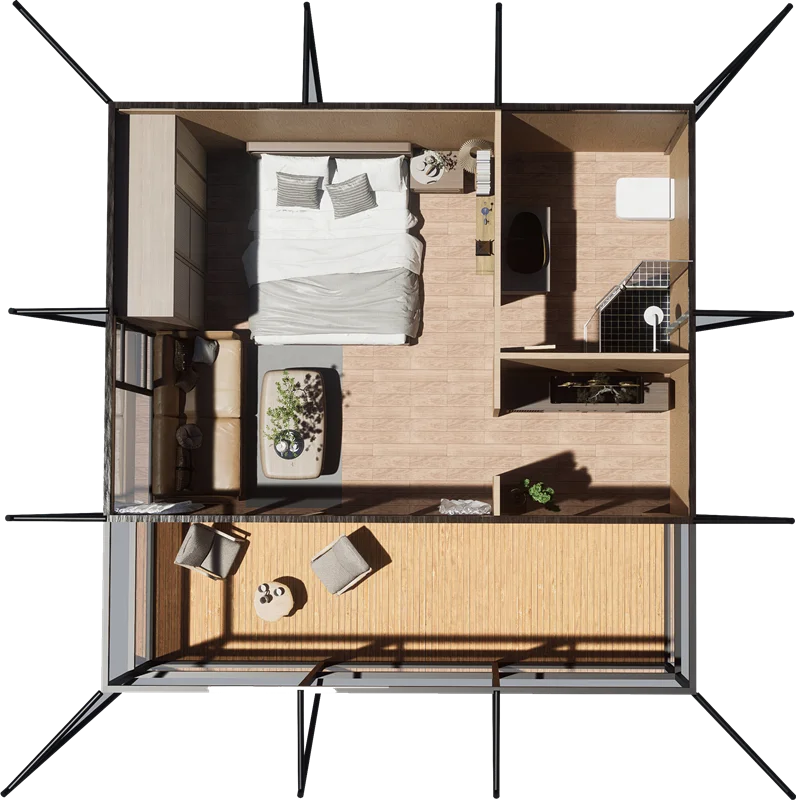 High Quality Environmental protection Stretch Film Luxury Tent Hotel Tent Luxury Resort Tent Hotel - Image 4