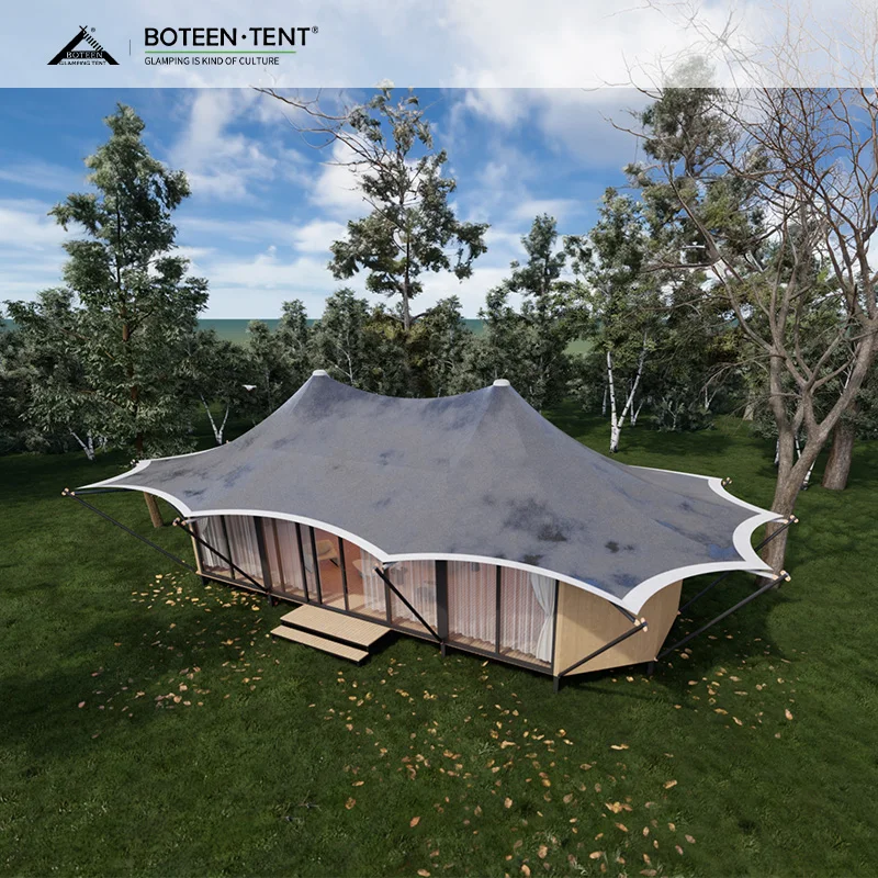 Customized Double-layer Glass Outdoor Luxury Homestay Wedding Tent Hotel Resort with Complete Facilities - Image 4