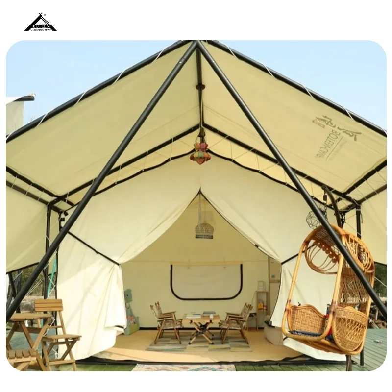 Simple Luxury Oxford Fabric Tent with Galvanized Steel Frame Four-Season Use Portable Design Bathroom Function - Image 5