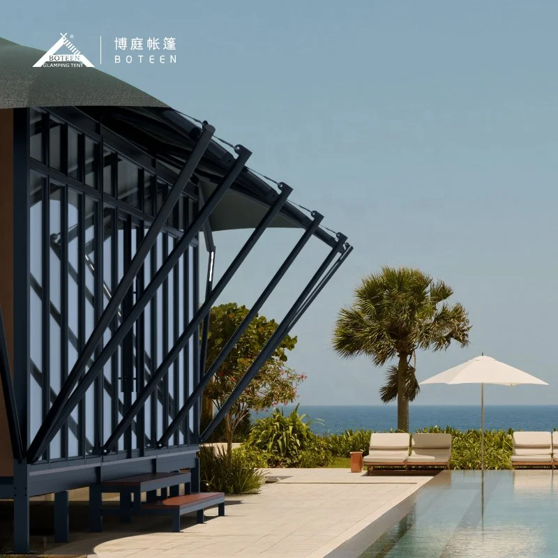 Custom High Quality Luxury Glamping Dome Tent Modern Glass & Oxford Cover Fashionable Outdoor Trade Show Tents - Image 4