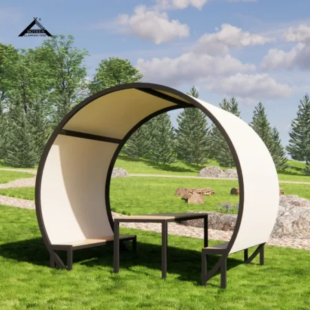 Custom Outdoor Small Event Tent with Table Chair Waterproof Easy Setup Tent Luxury Camping Tent for Restaurant Scenic Area