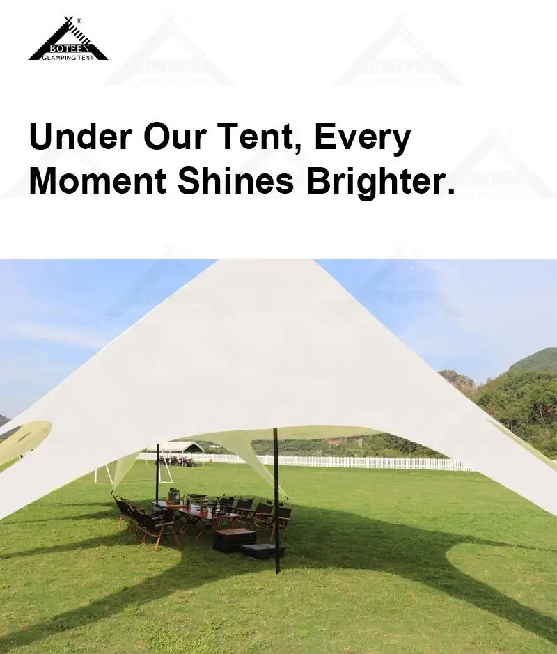Large White Stretch Tent Waterproof 900D Oxford Outdoor Luxury Camping Event Tent for Party Wedding - Image 4