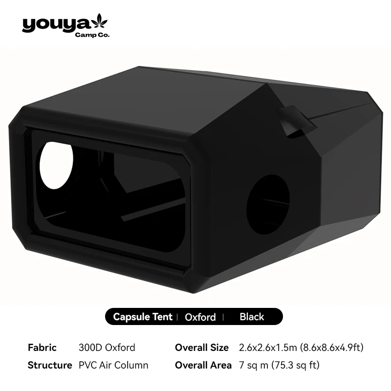 Lightweight Luxury Space Capsule Inflatable Tent Portable PVC Thickened Waterproof Quick Open Rainproof Field Camping Overnight - Image 2