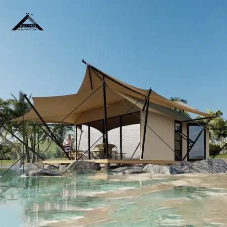 Custom Made 2 Persons PVC 6m Outdoor Resort Hotel Tent Waterproof Windproof Four-season Tempered Glass Long-lasting Luxury