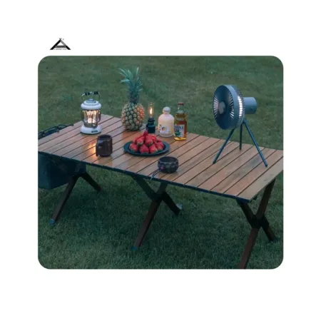 BOTEEN Portable Desk Collapsible Wilderness Camping Table Wood Aluminum French Solid Outdoor Furniture Gym Exterior