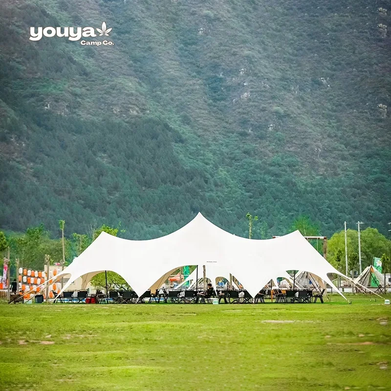 BOTEEN Camping Zelt Breathable Waterproof Flame Retardant 900D Oxford Cloth Safari Tents All Season With Sanitairy - Image 5