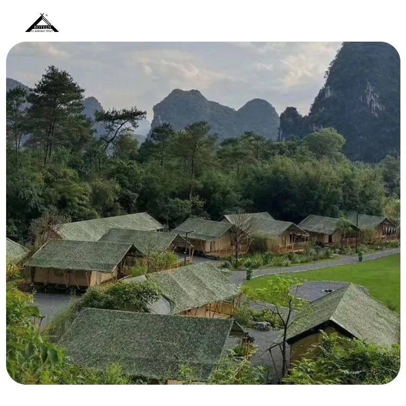 Luxury Summer Camping Tent with Three Bedrooms & Living Room High-Strength Waterproof Canvas Wind Resistance up to 10 - Image 4