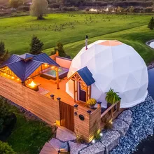 Modern Garden House Tent 4m 5m 6m 7m PVC Clear Dome Geodesic Tent Colorful PVC Fabric Dome - Image 5