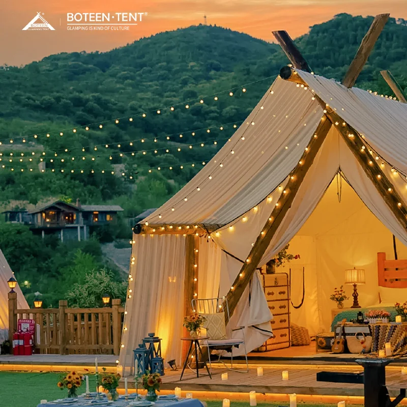 Romanticism Large All-Seasons Portable Camping Tent Waterproof and Mildewproof with Windproof Feature - Image 4