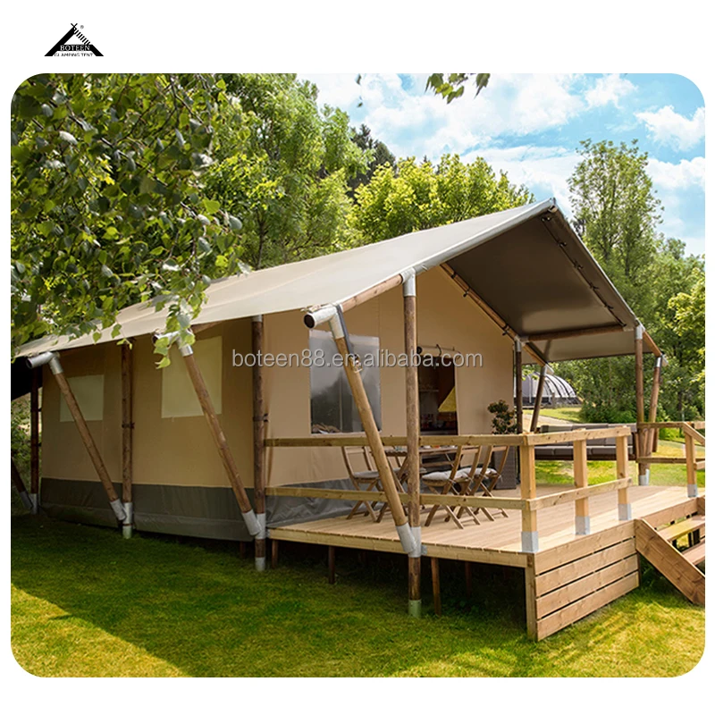Luxury Summer Camping Tent with Three Bedrooms & Living Room High-Strength Waterproof Canvas Wind Resistance up to 10 - Image 5