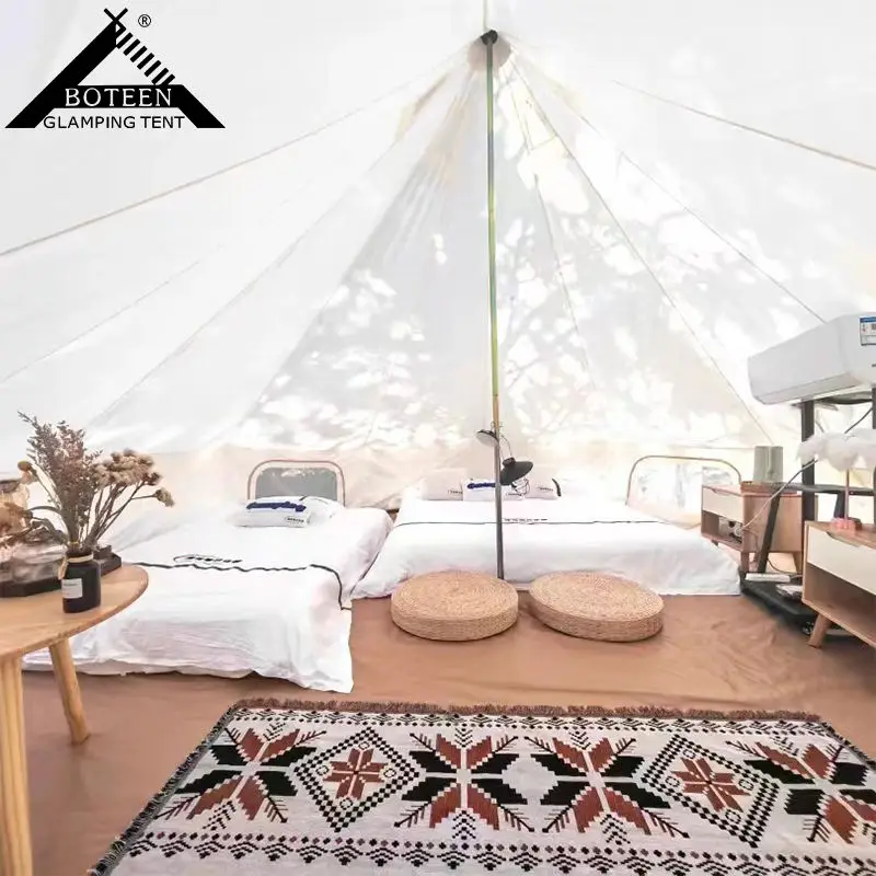Outdoor Adventures Camping TentWinter Outdoor Oxford Teepee Tent Comfortable Yurt Tipi Dome House for Glamping for Winter - Image 5