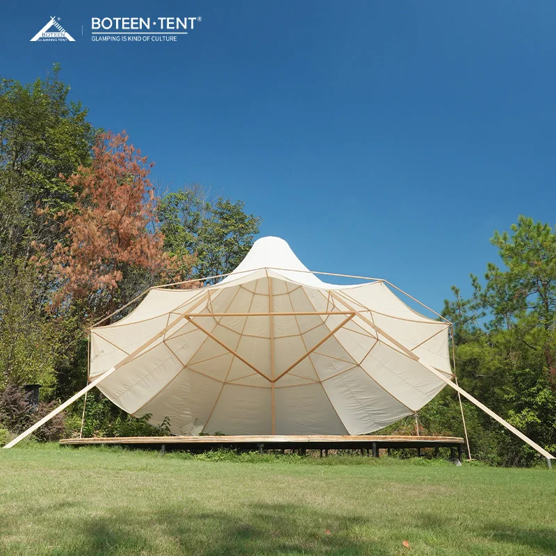 Breeze Shape Four-season Straight Bracing Type One Bedroom 5-6 Person Oxford Fabric >3000mm Waterproof Outdoor Camping Tent