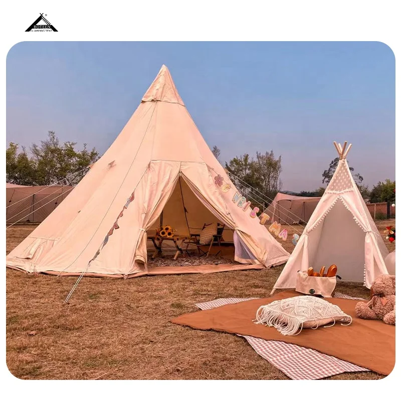 BOTEEN One Bedroom Camping Tent with Galvanized Steel Frame 3000mm Waterproofing Portable Beach & Outdoor Summer Tent for Events - Image 4