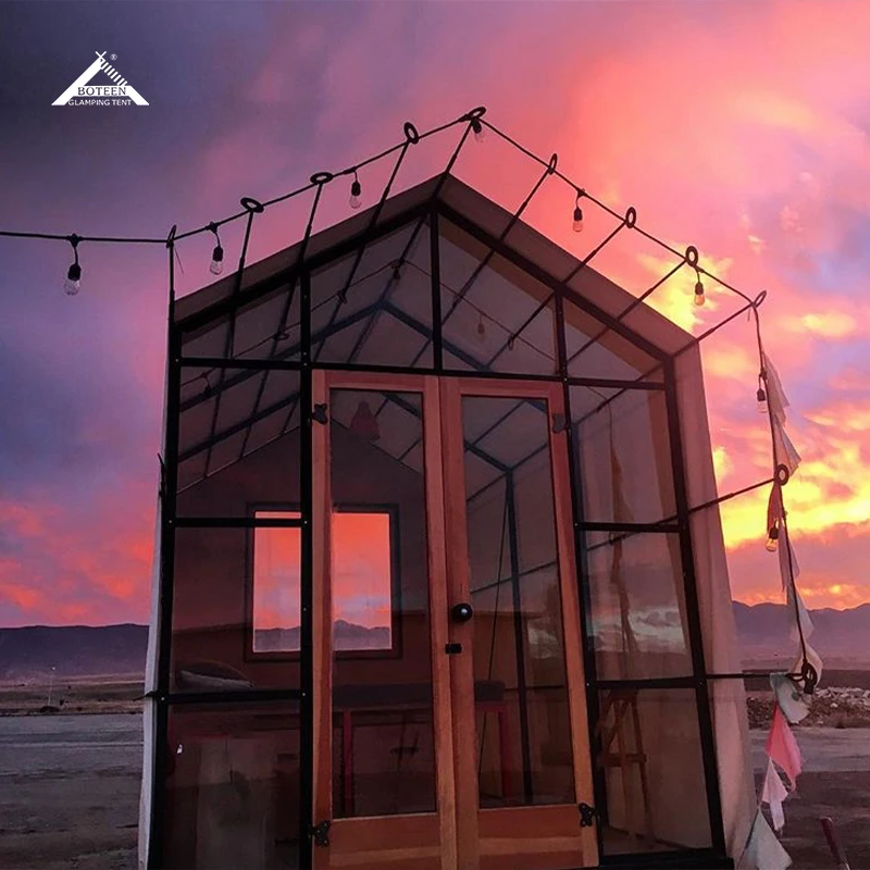 Custom Outdoor Hotel Tent Wheels One Bedroom Steel Frame Waterproof Four-Season Luxury Camping Safari Glamping Resort Travel - Image 3