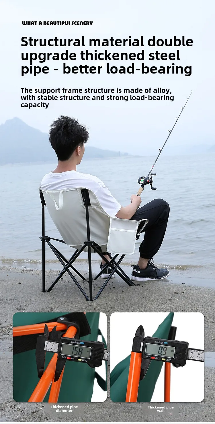 Wholesale Modern Portable Folding Lazy Sofa Cloud Camping Chair Adults Padded Saucer Moon Chair for Picnics Outdoor Furniture - Image 3