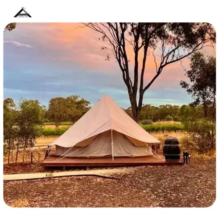 BOTEEN Family Camping Safari Yurt Tent Waterproof 10 Persons Safari Tents All Season With Sanitairy