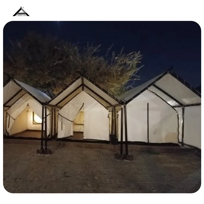 4 Season Luxury Camping Tent for 2-4 People Prefabricated Tiny House Outdoor Waterproof Glamping for Family Hotel Safari Resort - Image 3