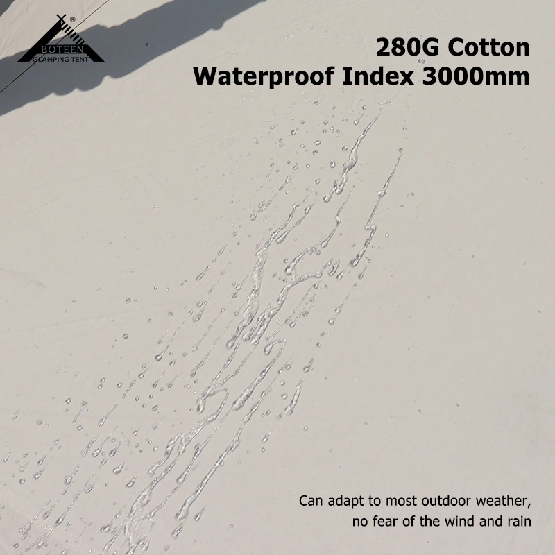 Wholesale Outdoor Camping Bell Tent Waterproof Large Luxury Party Family Glamping Canvas Yurt Emperor's Tent for Resort Picnic - Image 4