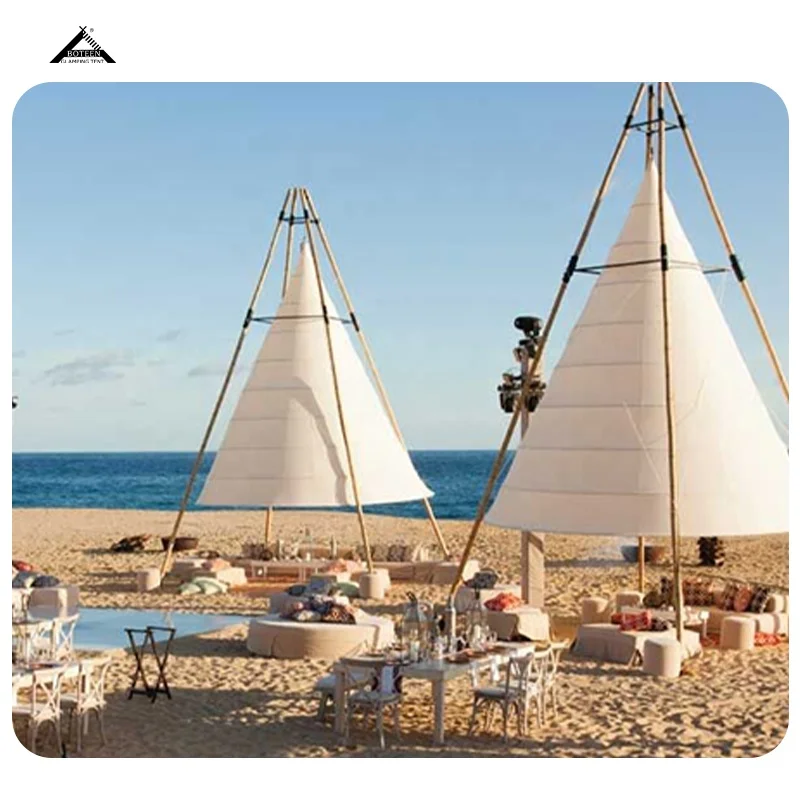 Camping Outdoor Party Summer Tent Oxford Fabric Waterproof >3000mm Modular Design One Bedroom