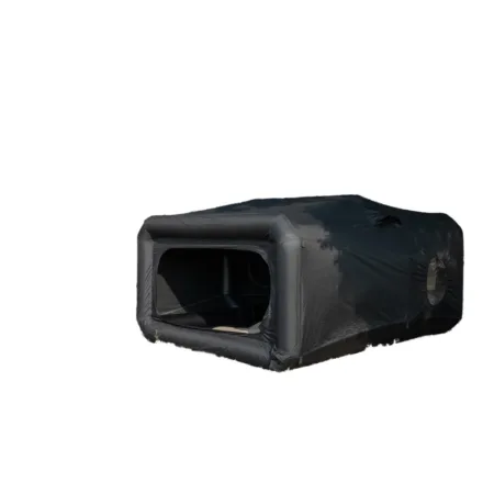 Luxurious Black Outdoor Tent Portable Inflatable House Design Waterproof Oxford PVC Mesh Windows Doors for 4-6 People