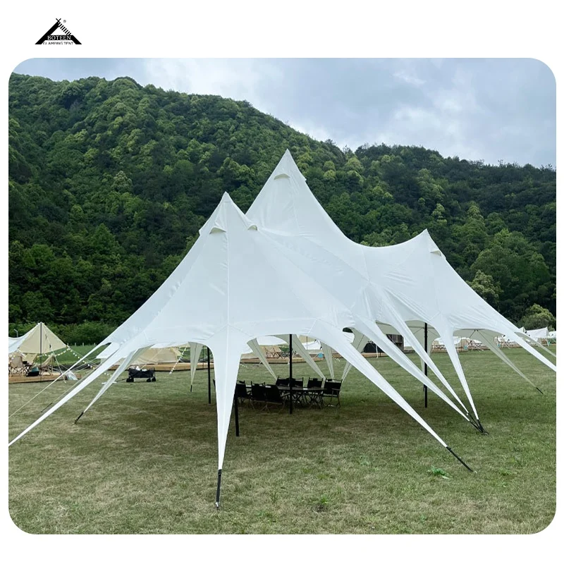 BOTEEN 40 Person Picnic Camping Canopy Tent Folding Stretch Tents Open Wedding Decoration Wholesale Star Tent With Many Legs - Image 5