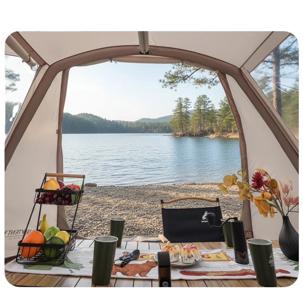 BOTEEN Summer Custom Outdoor Tent Galvanized Steel Pipe >3000mm Waterproof Three Bedrooms Living Room Modular Design for Parties