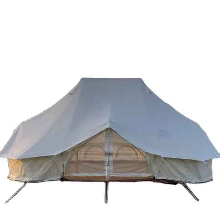 Factory Direct PVC Tent for Outdoor Camping Hiking Tourist Glamping Large 6m Double Layer Straight Bracing Waterproof Canvas