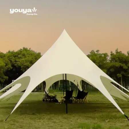 Luxury Waterproof Outdoor Camping Party Wedding Stretch Tent for Event Premium Outdoor Tent 40-80 People Three Peaked Large