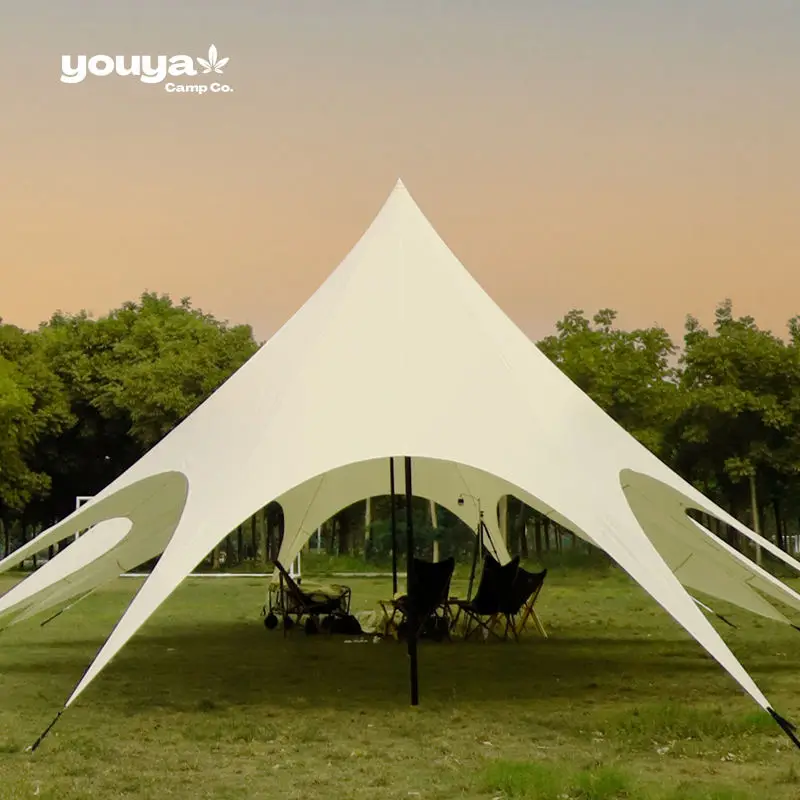 Luxury Waterproof Outdoor Camping Party Wedding Stretch Tent for Event Premium Outdoor Tent 40-80 People Three Peaked Large