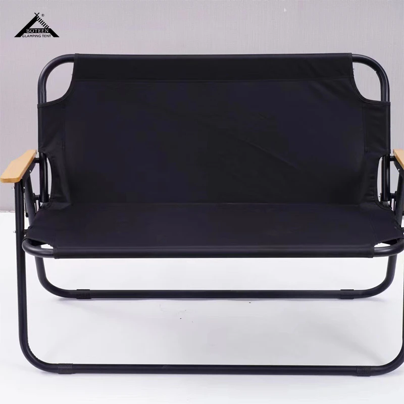 High Quality Outdoor Camping Chair Double Portable Lightweight Aluminium Chair Seat 2 People for Picnic Camping