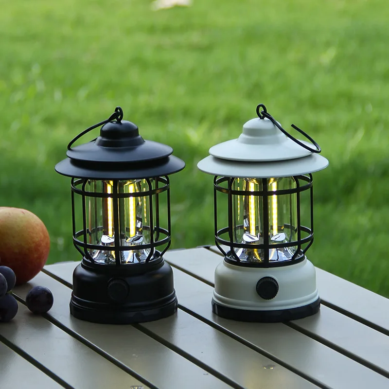 USB Rechargeable Waterproof Camping Light - Retro Outdoor Tent Lamp for Camping & Events