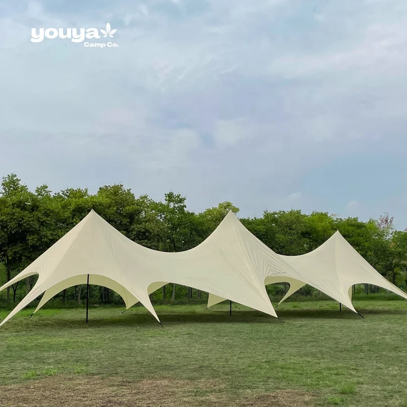 Factory Outdoor Canopy Tent 40-80 People Three Peaked Large Waterproof Tents Camping Party Wedding Stretch Tent for Event - Image 2
