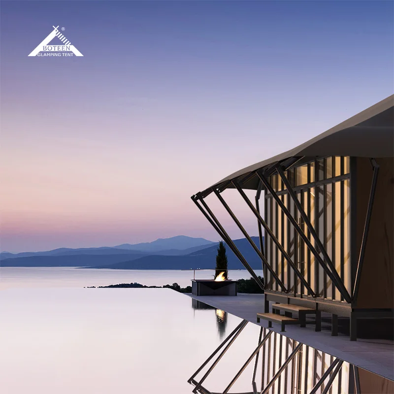 Custom Outdoor Glamping Tent Luxury Large Hotel Tented House Resort Safari Tent Prefabricated House Steel Pipe Last Over 10 Year - Image 5