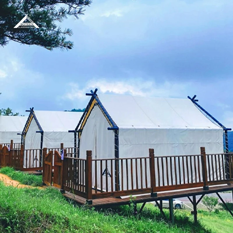 Wooden Outdoor Camping Grassland Camping Tent Luxury Wildlife Park Desert Hotel Vacation House Tent