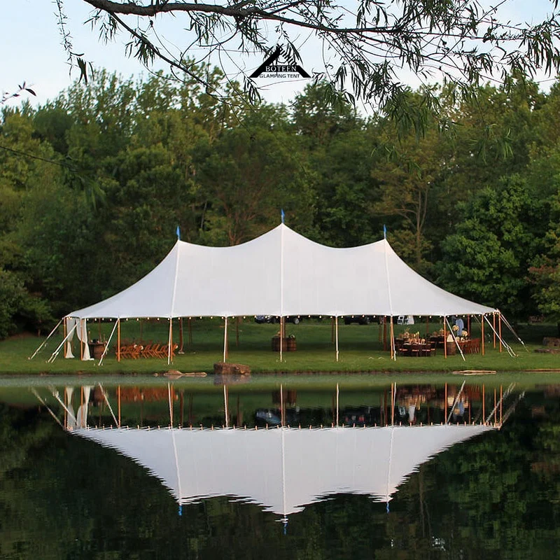 High End Large-scale Wedding Banquet Event Tent - Expandable and Adjustable Pole Canvas Tent Structure, 100-400 People - Image 5